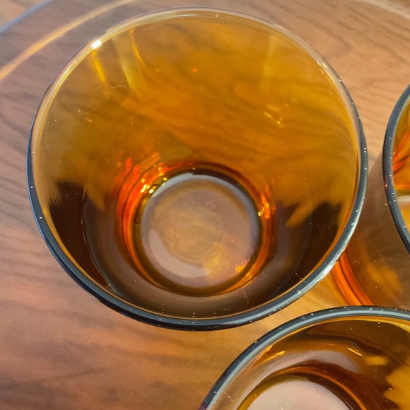 Vintage Duralex Amber 4 oz Glassware 3” - Set of 3 - Made in France - Picture 5 of 15
